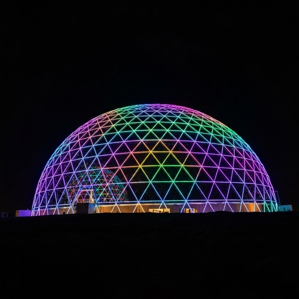 TerraDome at Night